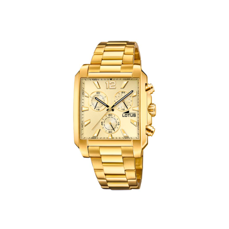 Reloj Lotus Square Series Acero Dorado 18853/5