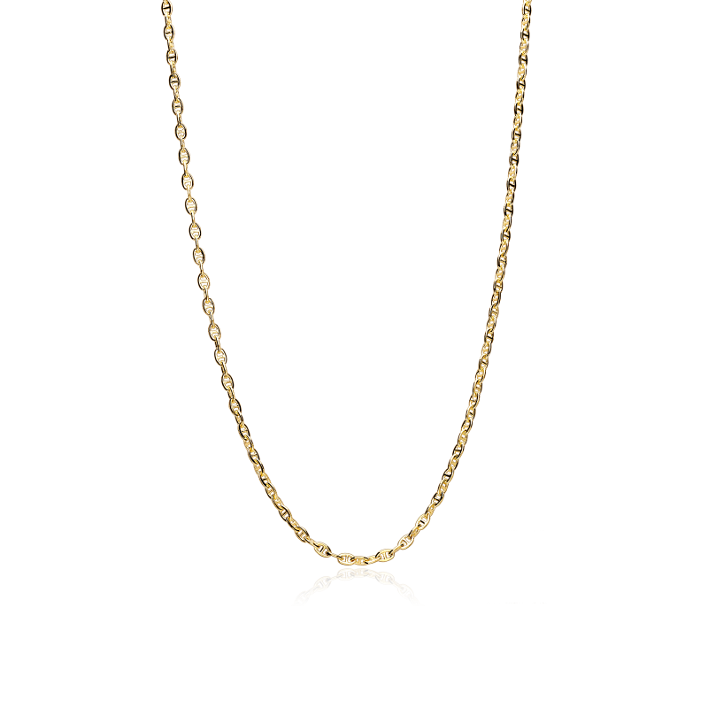 Cadena Oro 18k eslabón travesino 50cm "Minato"
