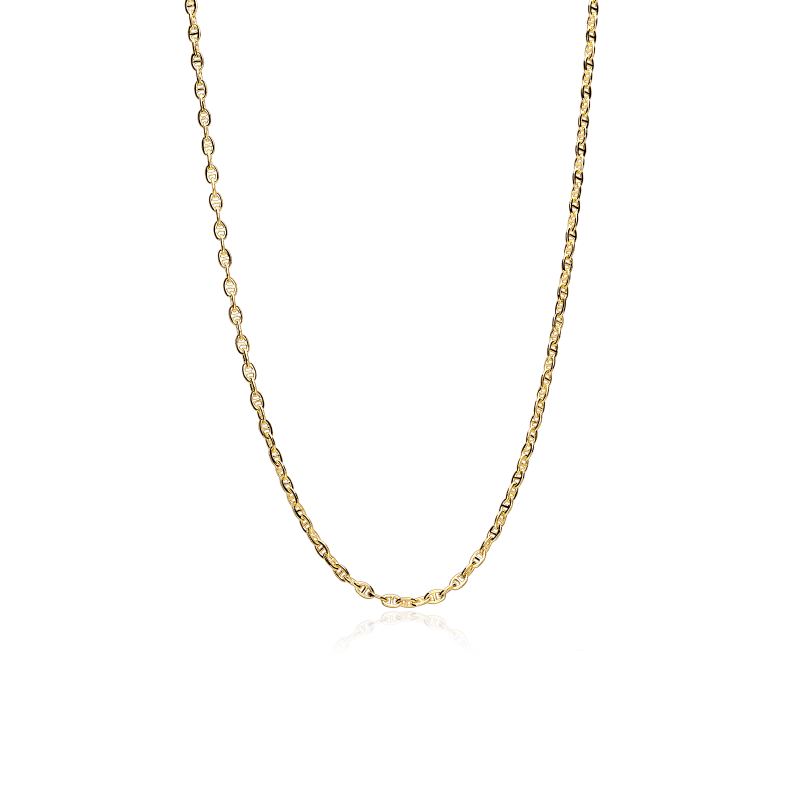 Cadena Oro 18k eslabón travesino 45cm "Minato"