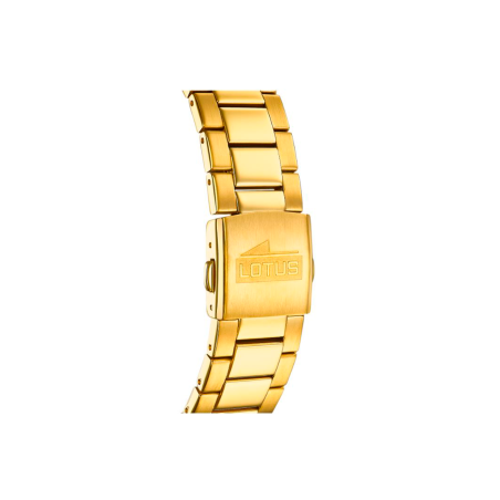 Reloj Lotus Square Series Acero Dorado Esfera Azul 18853/2