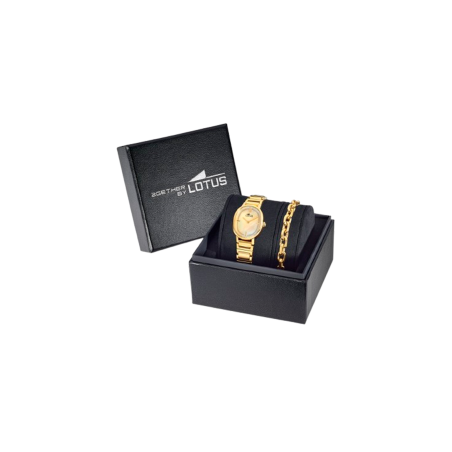 Reloj Lotus Acero Dorado Esfera Ovalada Rosa 19013/2