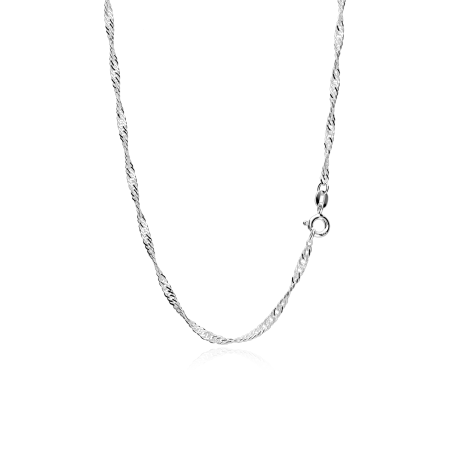 Cadena Plata de ley 45 cm "Singapur"