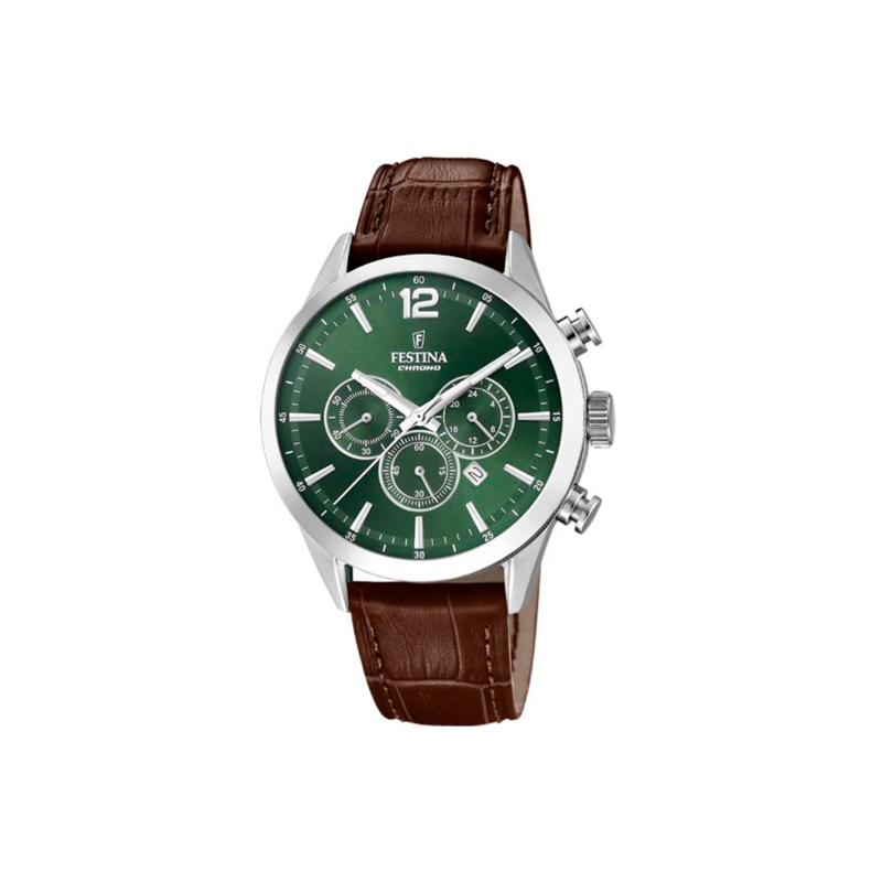 Reloj Festina Timeless Chronograph Piel Marrón F20542/8