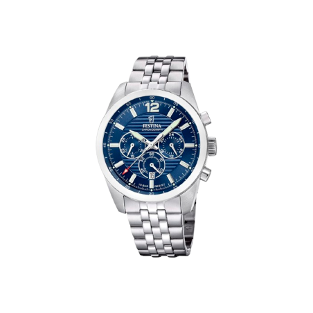 Reloj Festina Timeless Chronograph Acero Esfera Azul F20742/1