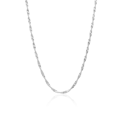 Cadena Plata primera ley 45cm "Waves"