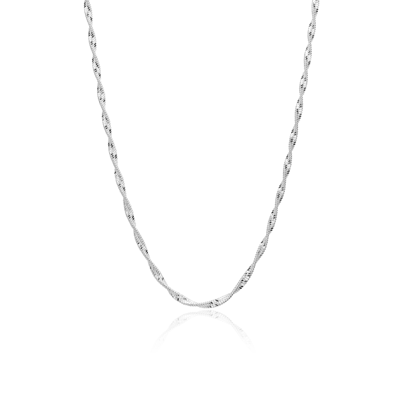 Cadena Plata primera ley 45cm "Waves"