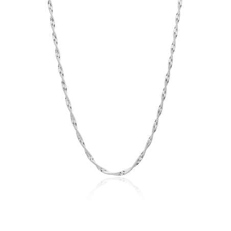 Cadena Plata primera ley 45cm "Waves"