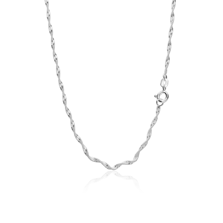 Cadena Plata primera ley 45cm "Waves"