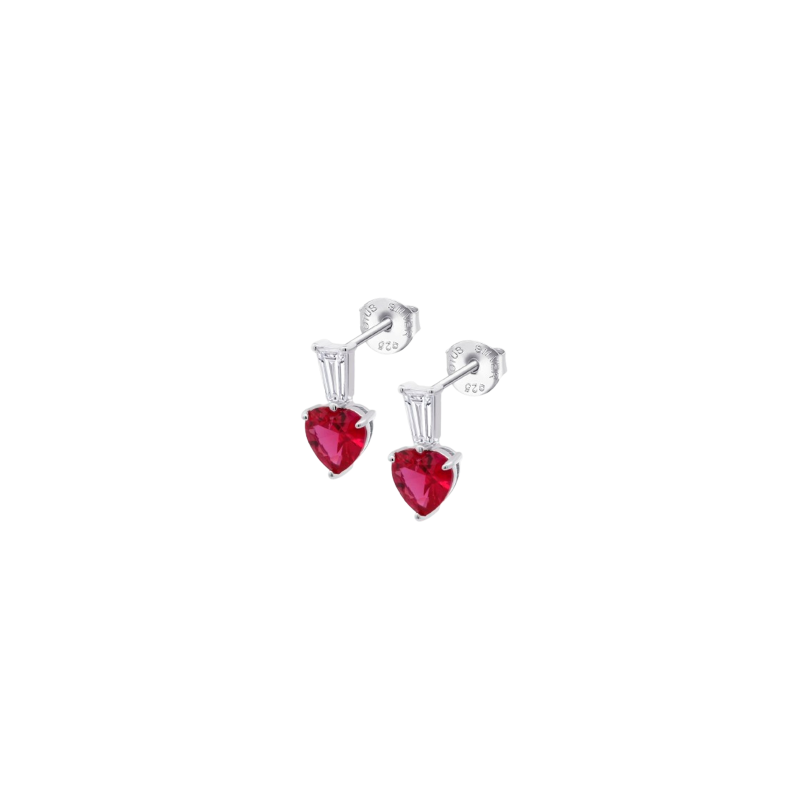 Pendientes Lotus Silver Colors Circonitas Corazón LP3893-4/1