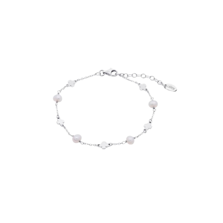Pulsera Lotus Silver Pearls Trébol Y Perlas LP3856-2/1