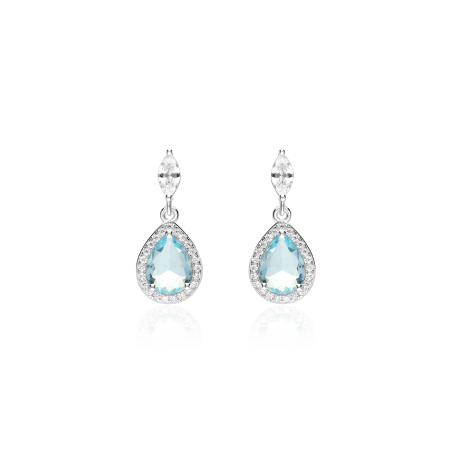 Pendientes Plata primera ley y circonitas "Elegant"