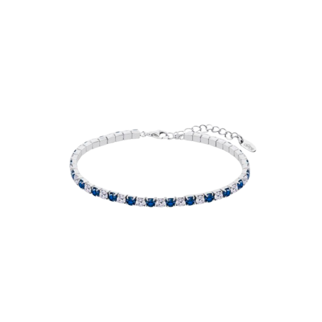 Pulsera Lotus Silver Riviere Plata Y Circonitas Blancas Y Azules LP3452-2/5