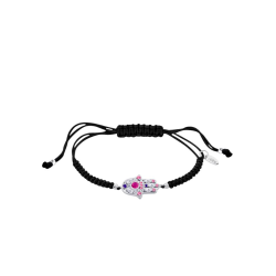 Pulsera Lotus Silver Mystic Mano De Fátima Rosa LP1989-2/2