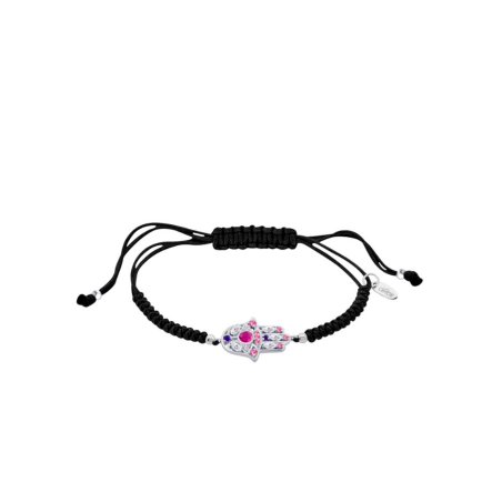 Pulsera Lotus Silver Mystic Mano De Fátima Rosa LP1989-2/2