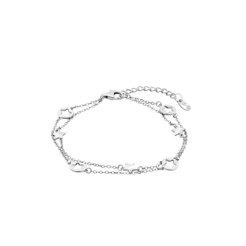 Pulsera Lotus Silver Estrellas Doble Cadena LP3654-2/1
