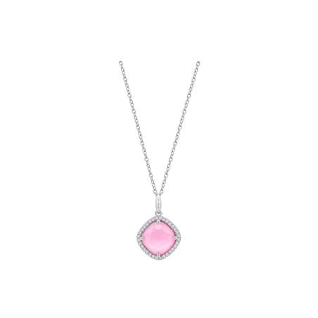 Collar Lotus Silver Plata Y Circonita Rosa LP3921-1/3