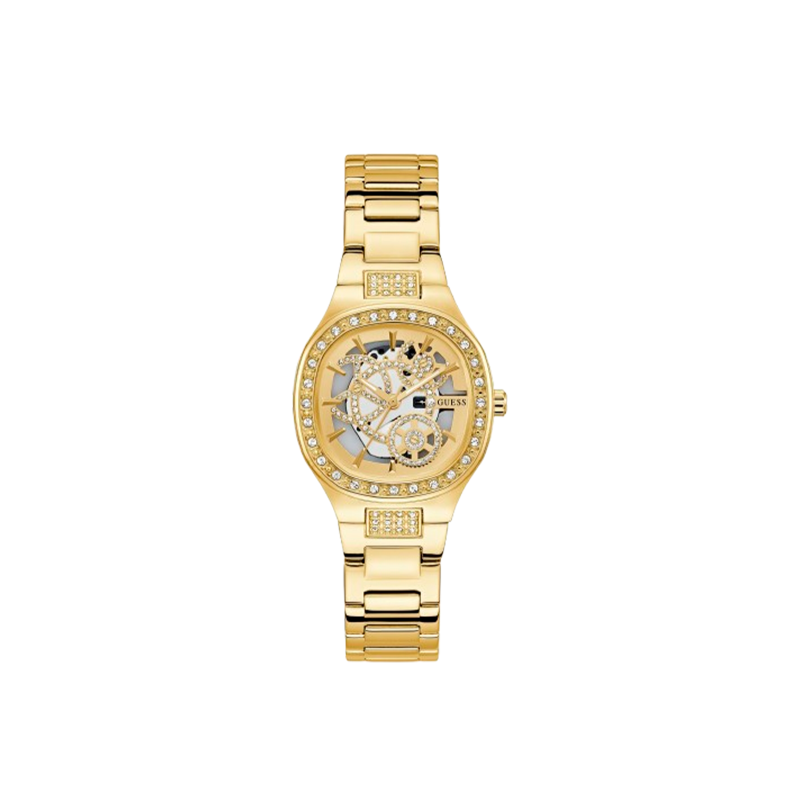 Reloj Guess Electra Acero Dorado Y Circonitas GW0941L2