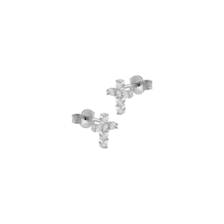 Pendientes Itemporality Plata Cruz y Circonitas SEA-101-253-UU