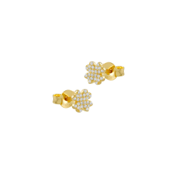 Pendientes Itemporality Baño Oro Trébol Y Circonitas SEA-201-217-UU
