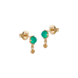 Pendientes Itemporality Baño Oro Citrino Y Ónix Verde SEA-206-140-UU