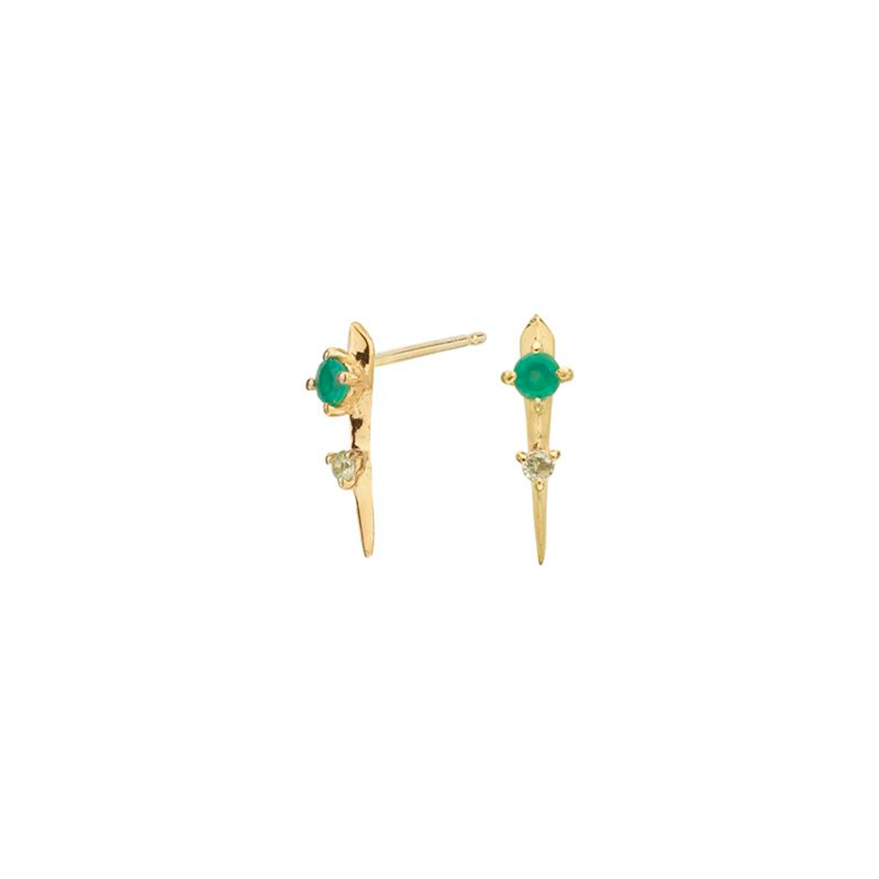 Pendientes Itemporality Baño Oro Ónix Verde Y Peridoto SEA-206-146-UU Pendientes Itemporality Baño Oro Ónix Verde Y Peridoto SEA-206-146-UU