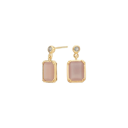 Pendientes Itemporality  Piedra Lunar Y Labradorita SEA-212-132-UU