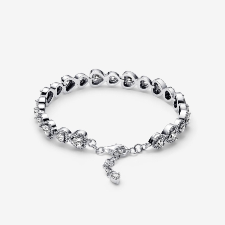Pulsera Pandora Halo corazones 593655C01