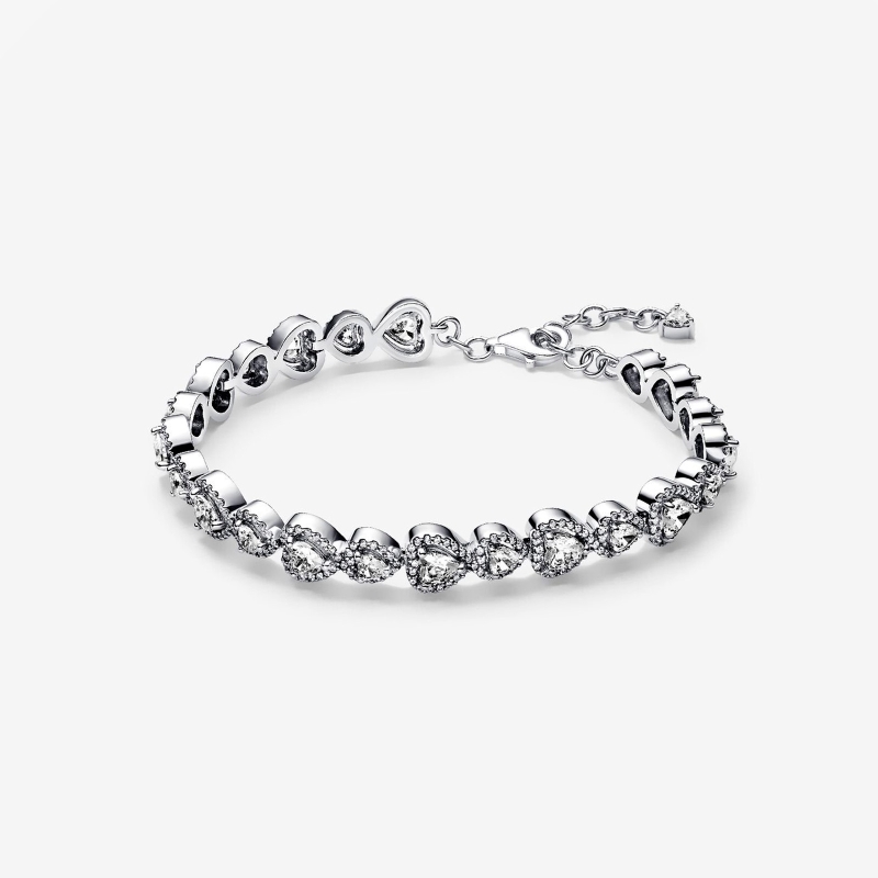 Pulsera Pandora Halo corazones 593655C01