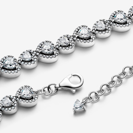 Pulsera Pandora Halo corazones 593655C01