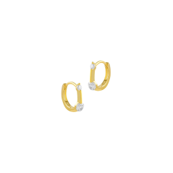 Pendientes Itemporality Aros Plata Baño Oro Circonitas SEA-201-225-UU