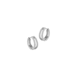 Pendientes Itemporality Plata Aro Doble Y Circonitas SEA-101-184-UU