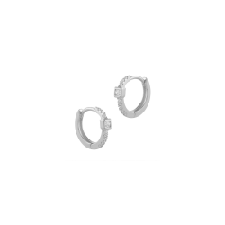 Pendientes Itemporality Plata Aro Y Circonitas SEA-101-192-UU