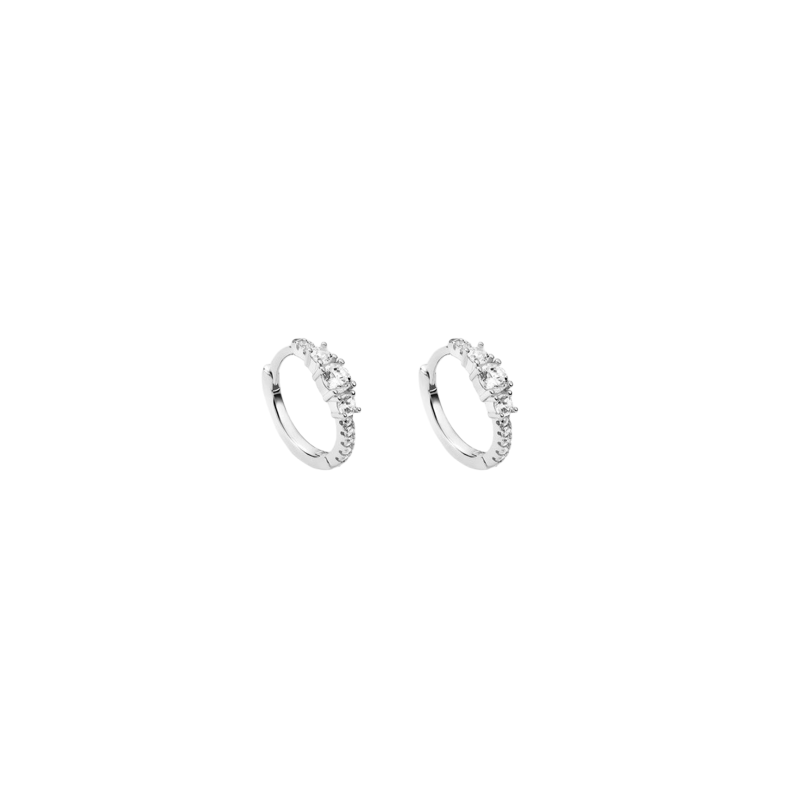 Pendientes Itemporality Plata Aro Y Circonitas SEA-101-355-UU