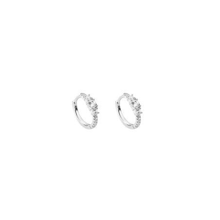 Pendientes Itemporality Plata Aro Y Circonitas SEA-101-355-UU