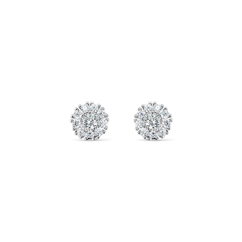 Pendientes Itemporality Plata Baño Rodio Y Circonitas SEA-101-336-UU