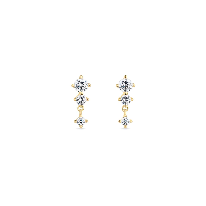 Pendientes Itemporality Plata Baño Oro Y Circonitas SEA-201-342-UU
