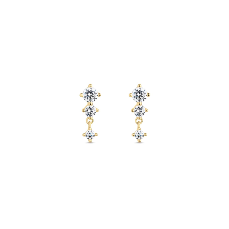 Pendientes Itemporality Plata Baño Oro Y Circonitas SEA-201-342-UU