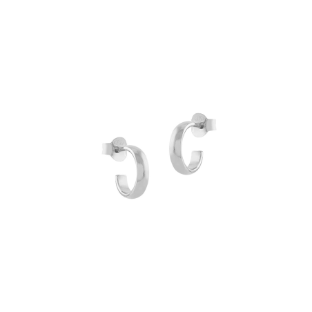 Pendientes Itemporality Plata Baño Rodio Aro Abierto SEA-100-330-01