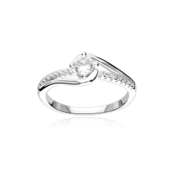 Anillo Plata primera ley y circonitas "Bella"