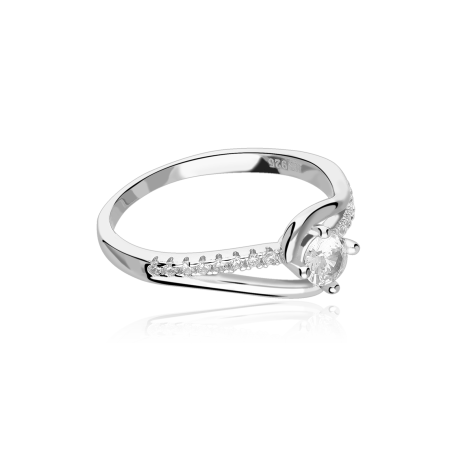 Anillo Plata primera ley y circonitas "Bella"
