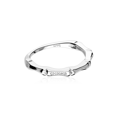 Anillo Plata primera ley y circonitas "Sally"