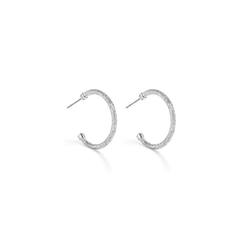 Pendientes Itemporality Plata Baño Rodio Aros Abiertos SEA-100-373-01