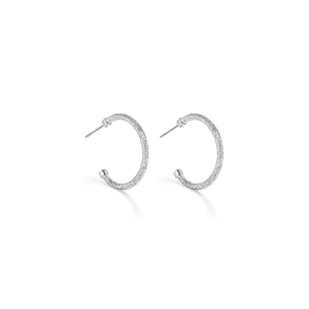 Pendientes Itemporality Plata Baño Rodio Aros Abiertos SEA-100-373-01