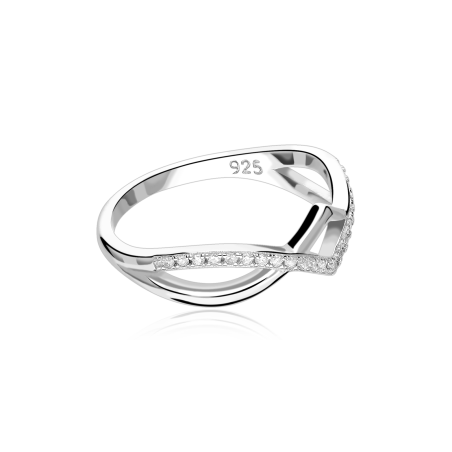 Anillo Plata primera ley y circonitas "Aurora"