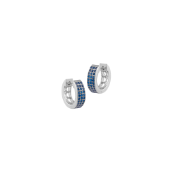 Pendientes Itemporality Aro Plata Y Circonitas Azules SEA-107-140-UU