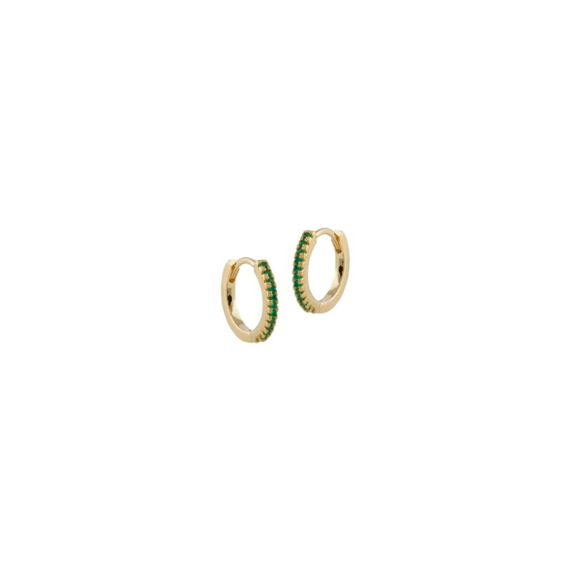 Pendientes Itemporality Aro Baño Oro y Circonitas Verdes SEA-206-153-UU Pendientes Itemporality Aro Baño Oro y Circonitas Verdes SEA-206-153-UU