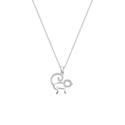 Gargantilla Itemporality Plata Y Circonitas Macaco SNL-101-014-UU