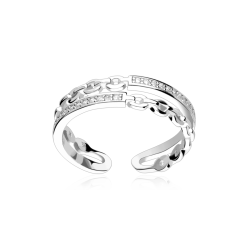 Anillo Plata primera ley y circonitas "Vanellope" - Joyerías Sánchez