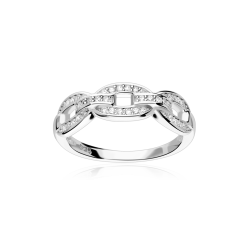 Anillo Plata primera ley y circonitas "Ella"