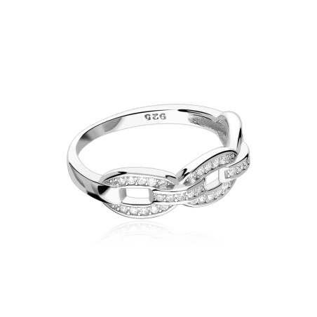 Anillo Plata primera ley y circonitas "Ella"